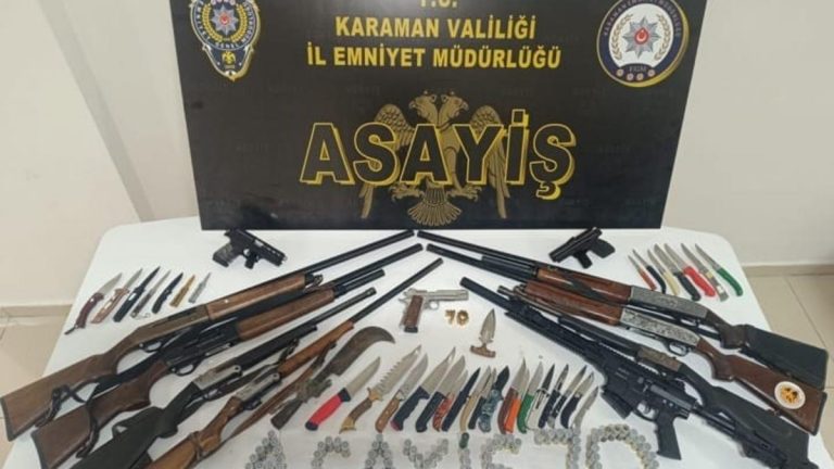 Polisin uygulamalarında tarihi eser ve ruhsatsız silahlar ele geçirildi: 8 tutuklama